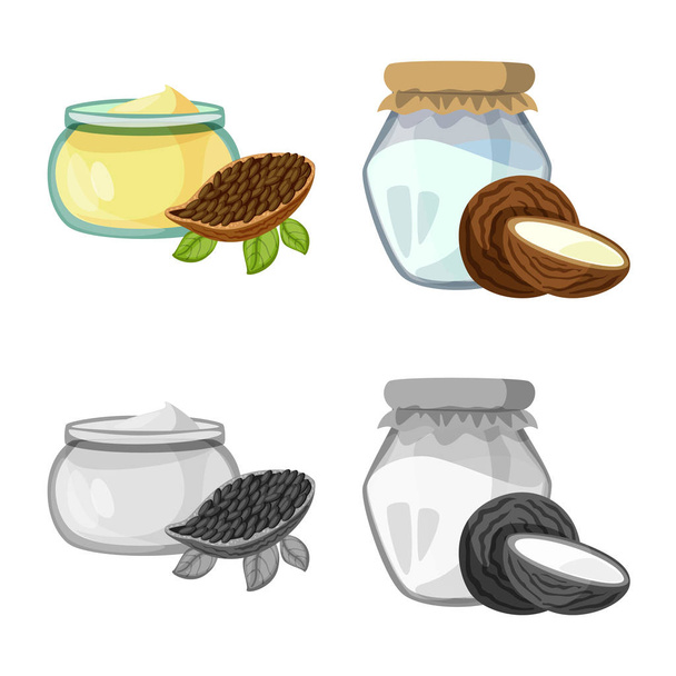 Isolated object of healthy  and vegetable  icon. Set of healthy  and agriculture vector icon for stock. - ベクター画像