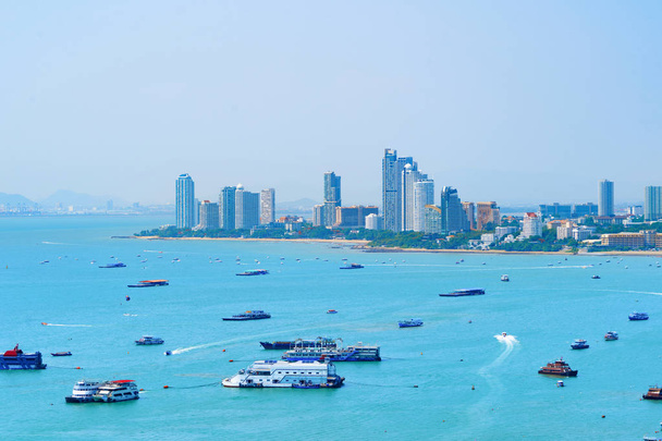 Ilmakuva veneet Pattaya meri, ranta, ja kaupunkien kaupunki
  - Valokuva, kuva