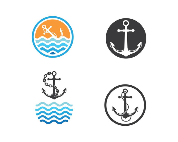 Icona di ancoraggio Vettore modello logo
  - Vettoriali, immagini