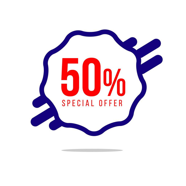 50% Special Offer Vector Template Design - Вектор,изображение
