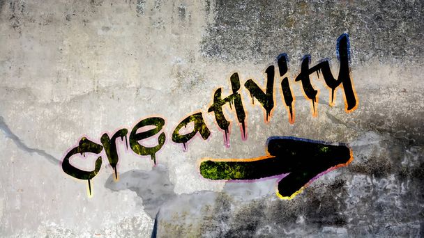 Γκράφιτι τοίχου στη δημιουργικότητα - Φωτογραφία, εικόνα