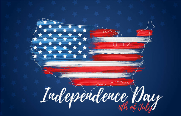 Mutlu Bağımsızlık günü 4 Temmuz - Vektör, Görsel