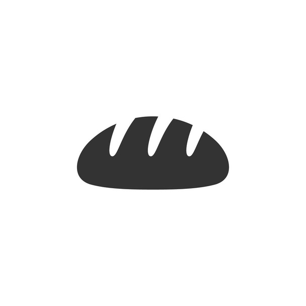 Pane pane tradizionale stile icona vettoriale. Pane semplice isolato simbolo di glifo nero
. - Vettoriali, immagini