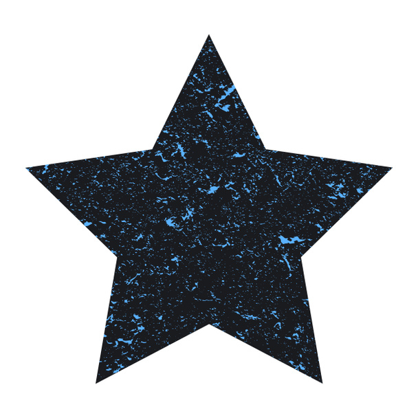 Estrella Grunge. Estrella gris con textura sobre un fondo blanco aislado. Ilustración
. - Foto, imagen