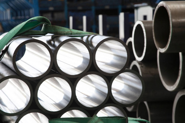 steel pipes in the factory  - Photo, Image