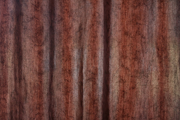 Wzorzysta tkanina brązowa kurtyna tekstylna - Zdjęcie, obraz