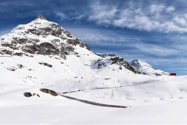 Julier mountain pass near Sankt Moritz, Grisons, Switzerland, Europe - 写真・画像