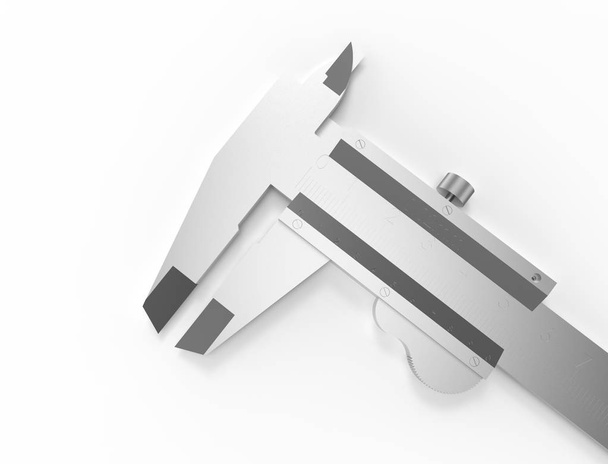 3D-rendering van een remklauw geïsoleerd op witte achtergrond - Foto, afbeelding