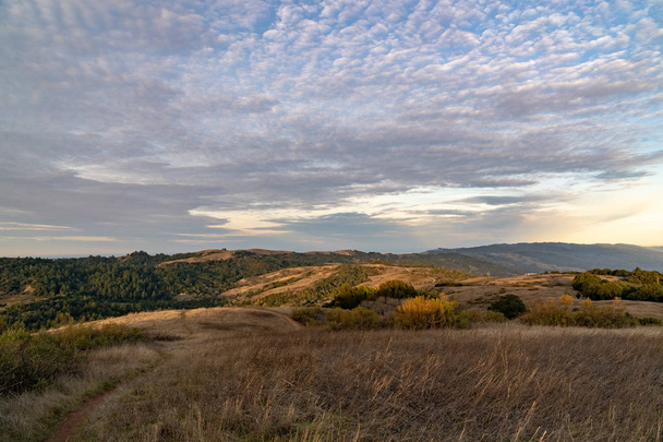 Tramonto sulla Silicon Valley visto dall'alto del Monte Bello open space sopra Palo Alto, California
 - Foto, immagini