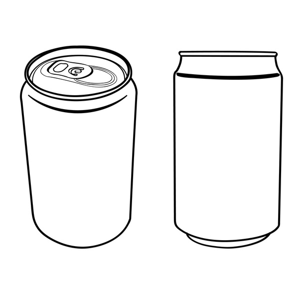 Beverage can outline vector - Vector, Image