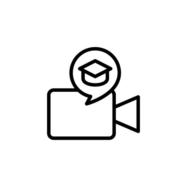 Електронне навчання відео значок Векторні ілюстрації знак
 - Вектор, зображення
