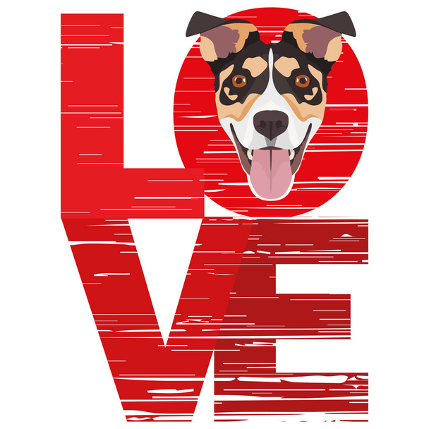 Aşk Jack Russell Terrier  - Vektör, Görsel