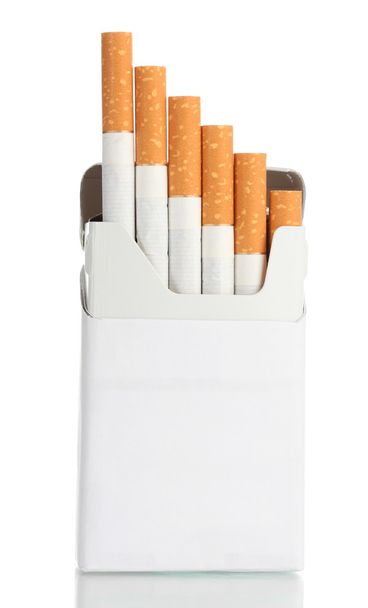 Box of cigarettes, isolated on a white - Fotó, kép