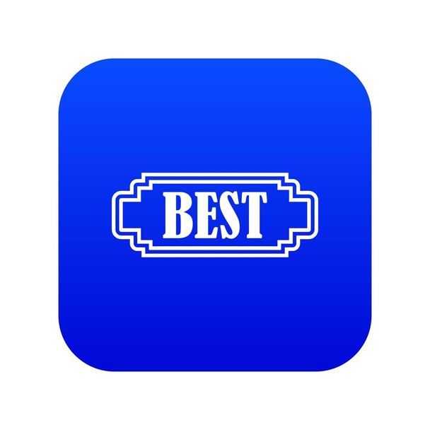 Best rectangle label icon digital blue - Вектор,изображение