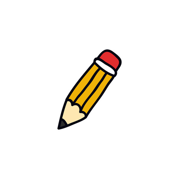 Bleistift-Doodle-Symbol, Vektorillustration - Vektor, Bild