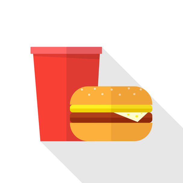 Hamburger e bevande analcoliche alla cola
 - Vettoriali, immagini