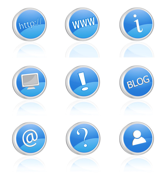 Iconos de Internet - Vector, Imagen