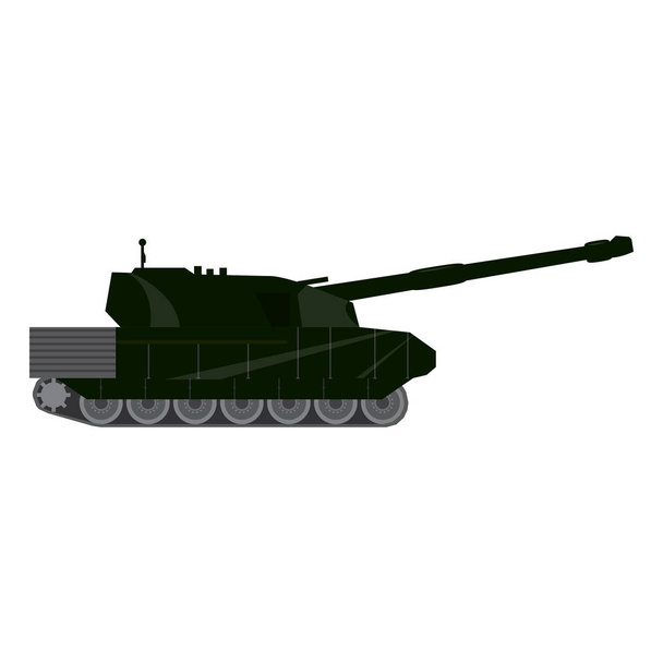 Side view of a military war tank - Vektor, kép