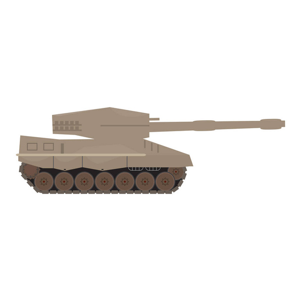 Side view of a military war tank - Vektor, kép