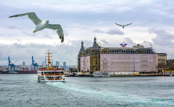 Haydarpasa train station on the Asian part of Istanbul is one of the historic landmarks of the city. - Photo, Image