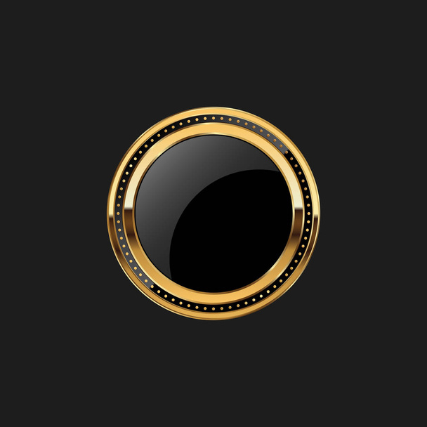 leere Abzeichen Schild Wappen Etikett Rüstung Luxus Gold Design Element Vorlage für Logo Hintergrund Karte Einladungen Dekoration Element - Vektor, Bild