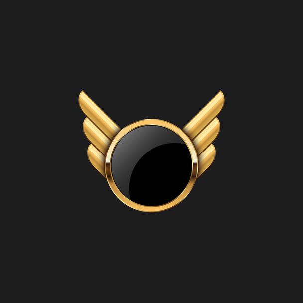 Tyhjä Badge Shield Crest Label Armor Luxury Gold Design Elementti malli logo tausta Kortti Kutsut Sisustus Element
 - Vektori, kuva