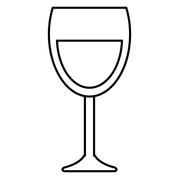 wine cup glass icon - Vector, Image