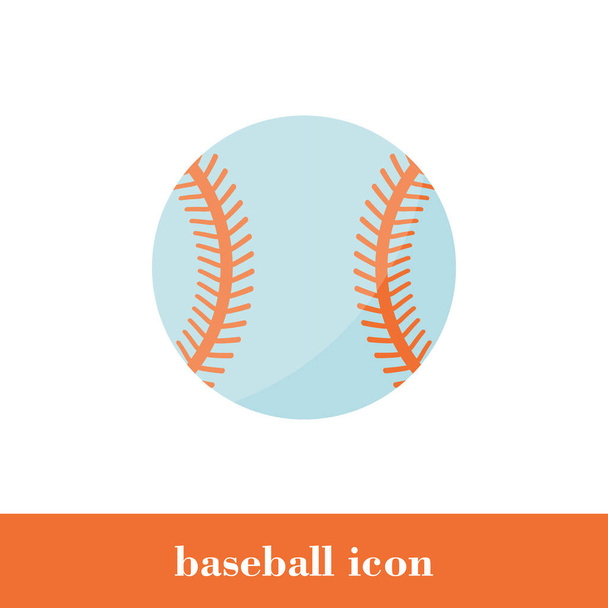 Ilustración vectorial. Icono de béisbol en estilo plano. Icono
 - Vector, imagen