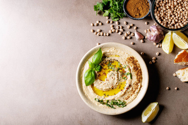 Hummus with olive oil - Foto, Imagem