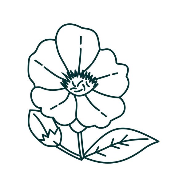 Plantilla de diseño de ilustración de hoja de flor Vector
 - Vector, imagen