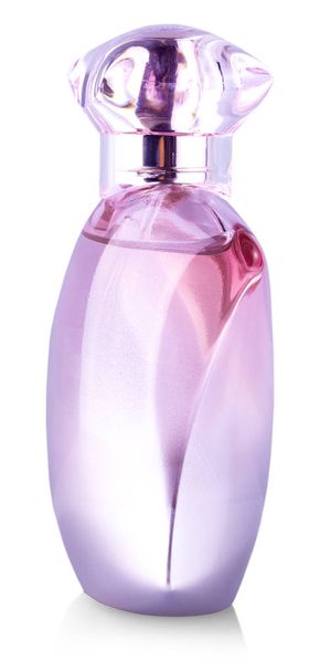 The glass bottle of women's perfume on white background - Foto, afbeelding