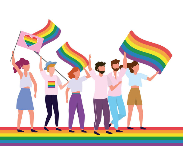 dibujos animados orgullosos homosexuales
 - Vector, imagen