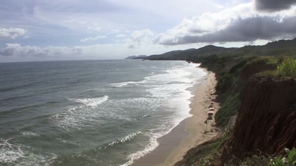 Tropical Beach Landscape, Caribbean beach view of the shore - Footage, Video