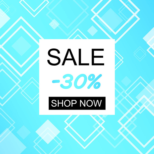 Vector Illustration. Sale  - 30 % card with abstract background  - ベクター画像