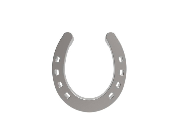 3D rendering of a horseshoe isolated in studio background - Photo, Image