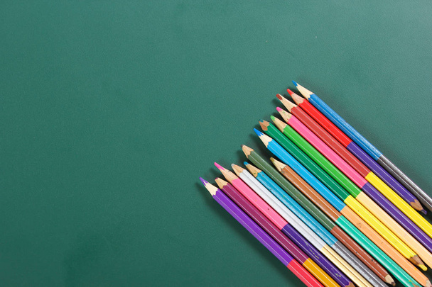colorful pencil on writing board - Foto, Imagen