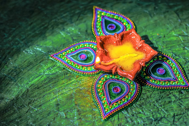 Indian festival Diwali Lamp  - Фото, изображение