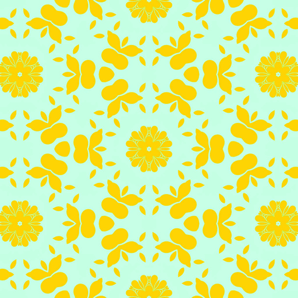 Modern abstract pattern in yellow and light green colors - Фото, зображення