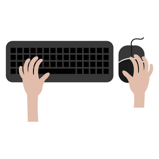 teclear el teclado y el ratón
 - Vector, imagen