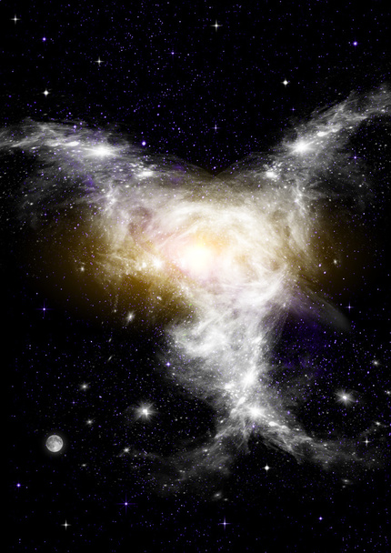 galaxis egy szabad térben - Fotó, kép