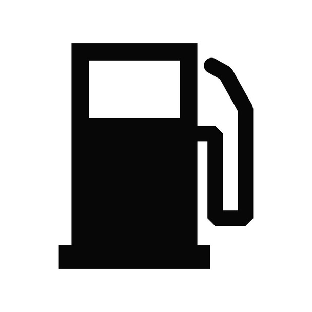 Vysoká kvalita vektorového grafického loga klasického černého benzinového čerpadla symbol izolované na bílém pozadí-vhodné pro všechny palivové systémy - Vektor, obrázek