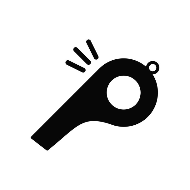 Vector wysokiej jakości logo ilustracji czarnej gwizdka ikona na białym tle - Wektor, obraz