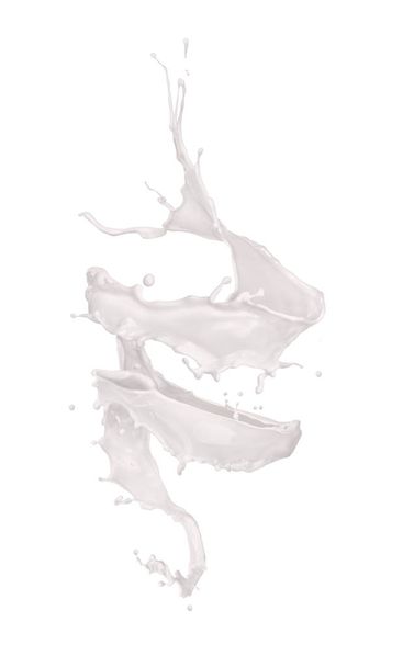 milk splash whirl on white background - Foto, Bild