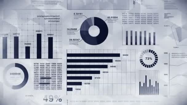 ダイアグラムループアニメーションを使用したビジネスインフォグラフィックス。チャートとグラフ。ビジネスの成功と財務の概念。プレゼンテーションテンプレート。データビジュアライゼーション要素. - 映像、動画