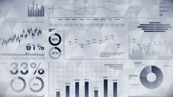 Business infographics with diagram loop animation. Charts and graphs. Business success and financial concepts. Presentation template. Data visualization elements. - Footage, Video
