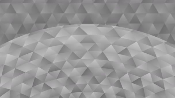 Triangle pattern of geometric shapes. Abstract polygonal loop animation. Monochrome gradient background. - Footage, Video