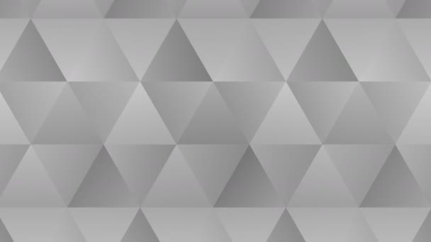 Triangle pattern of geometric shapes. Abstract polygonal loop animation. Monochrome gradient background. - Footage, Video