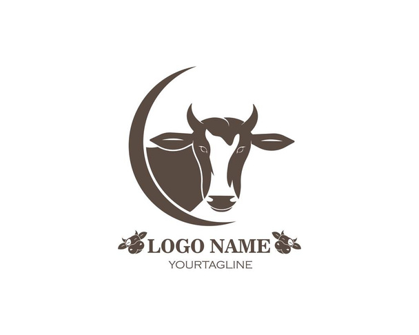 modèle d'illustration vectorielle de logo de vache
 - Vecteur, image