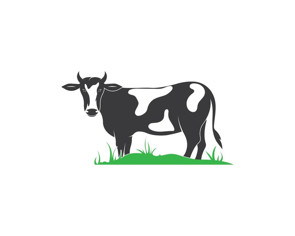 modelo de ilustração do vetor do logotipo da vaca
 - Vetor, Imagem