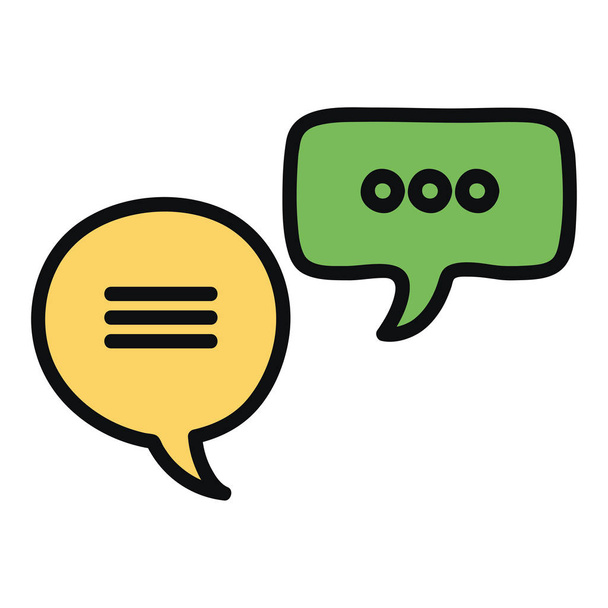 mensagens de bolhas de fala ícones
 - Vetor, Imagem